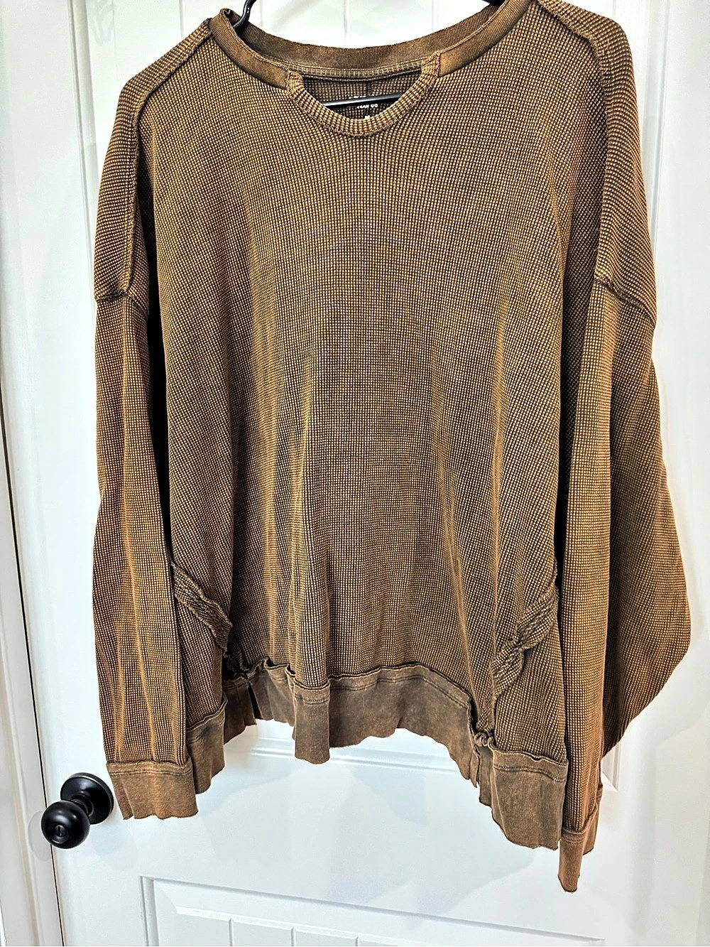 Arizona Jean Co. Brown Textured Pullover Size Medium